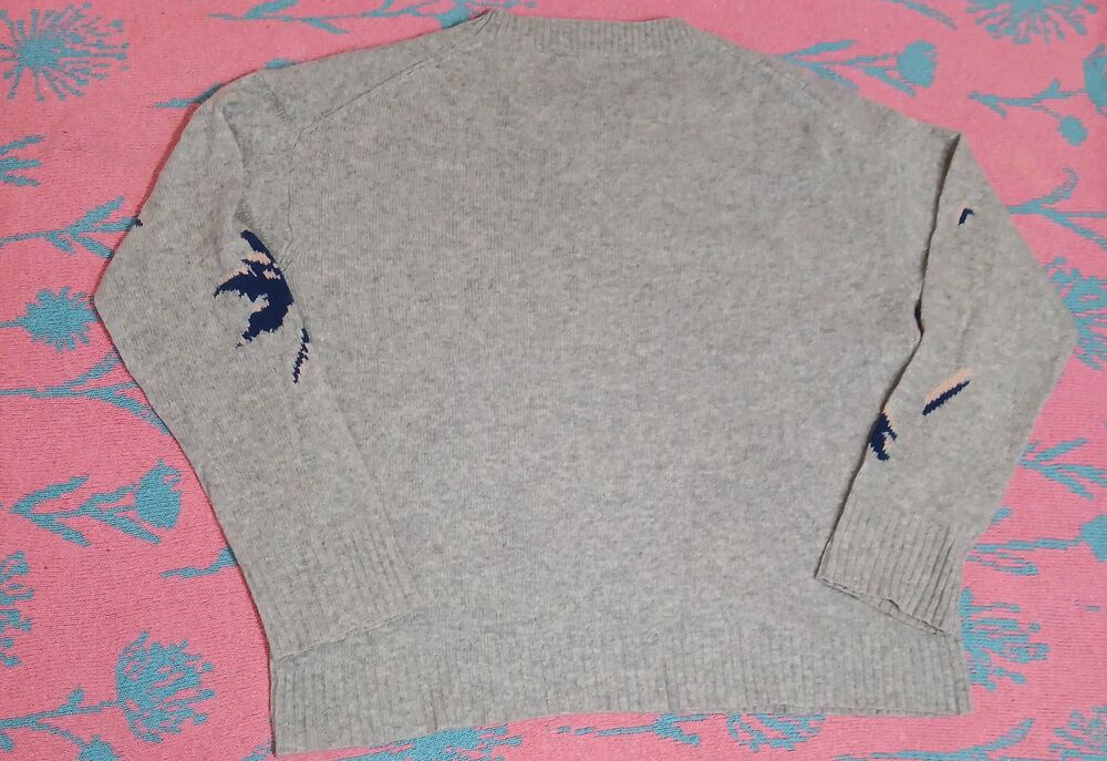 360 cashmere womens 100% cashmere sweater lightweight gray - Picture 6 of 9